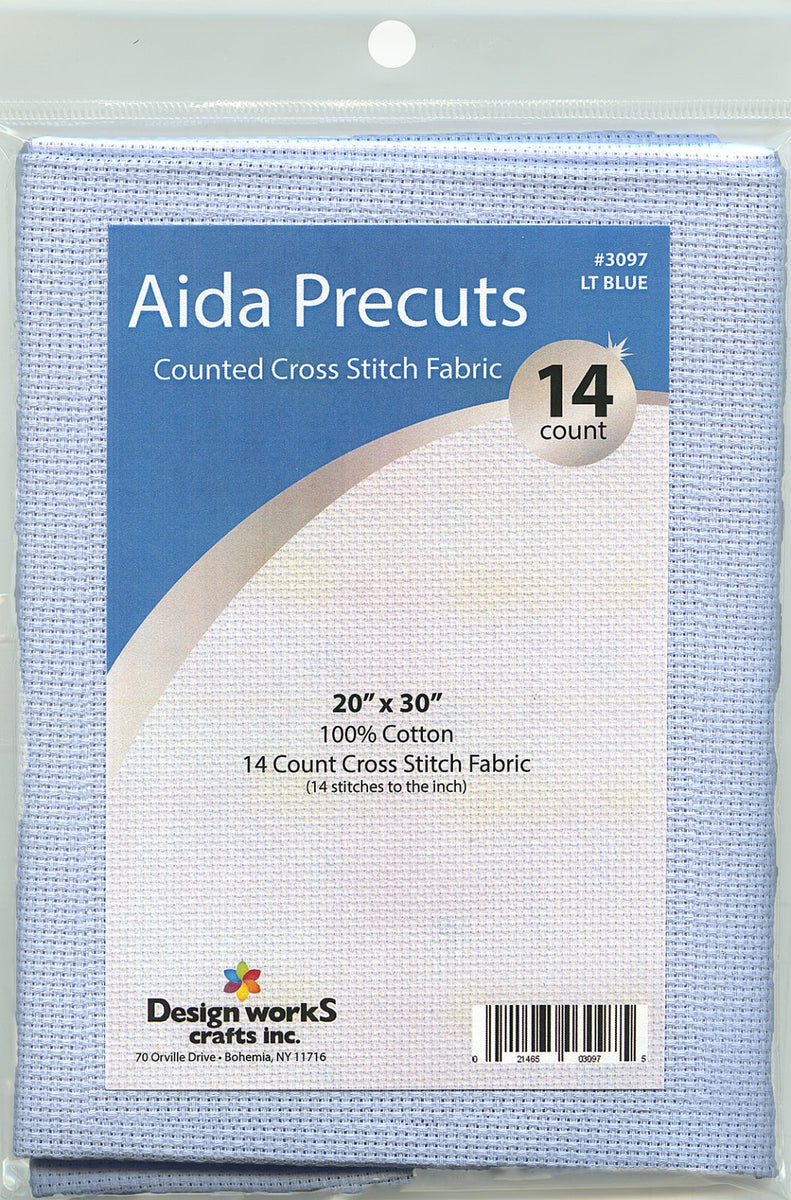 Design Works - 14 Count Aida 20x30 - LIGHT BLUE – Spot Colors