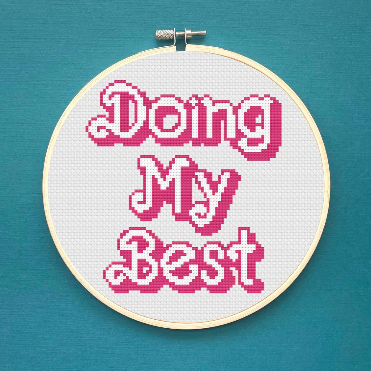 Don't Make It Weird Funny, Modern Counted Cross Stitch Kit – Spot Colors
