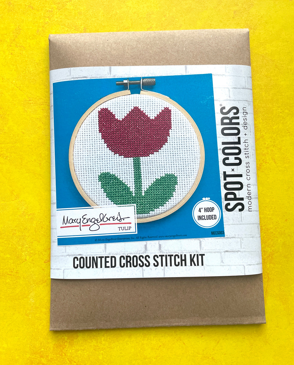 Kit De Broderie Au Point De Croix « Tulip Fields » - Toile Aida 14, 52 X 59 Cm