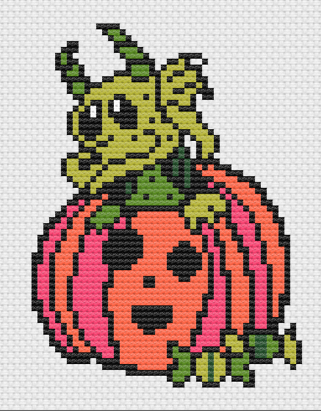 DRAGON CON - NEW Pyro Jellyhop Dragon by Rose Catherine Khan Cross Stitch PATTERN