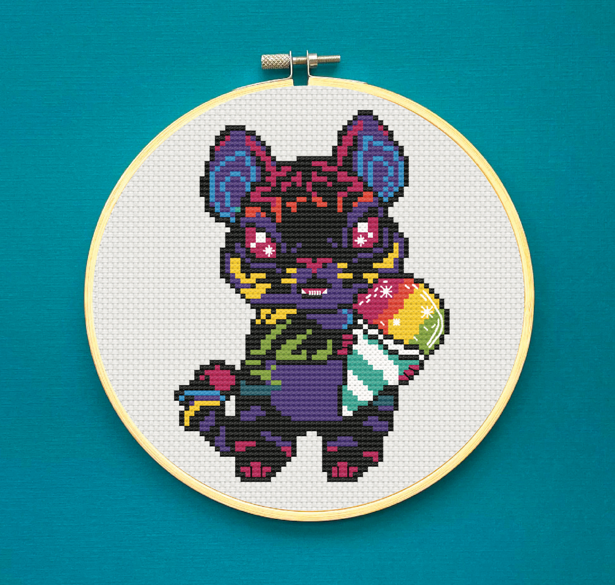 帯 Cross Rainbow スワトウ刺繍 Rainbow Rave Slush Tiger by Ashley Benson Cross Stitch Kit – Spot