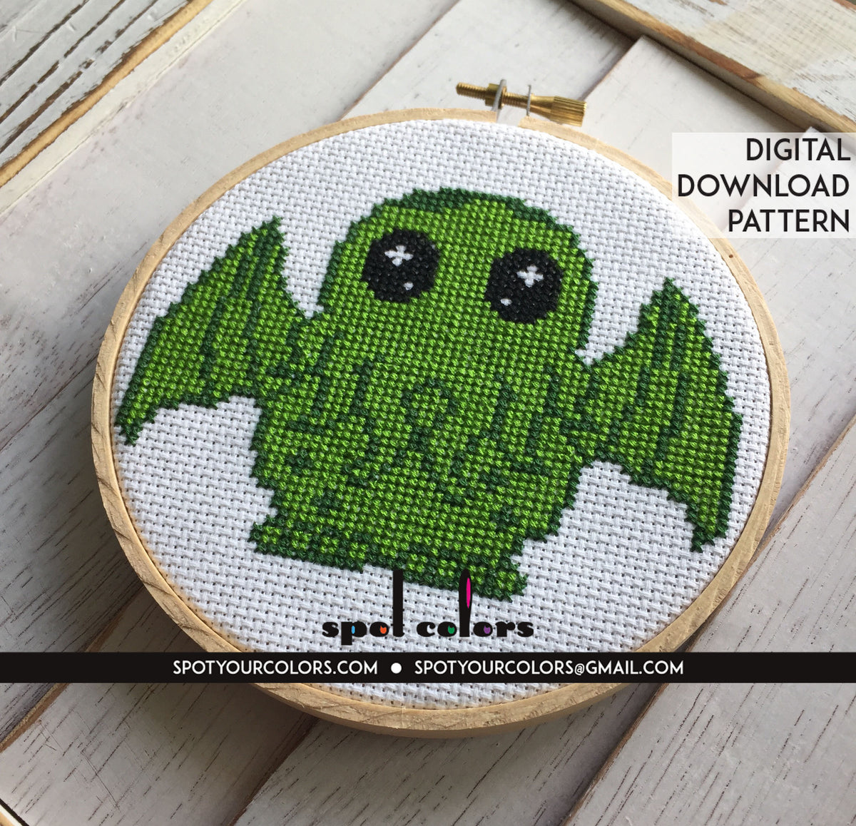 Cryptid Collection 6 Pattern” Modern Counted Cross Stitch Digital Pattern –  Spot Colors