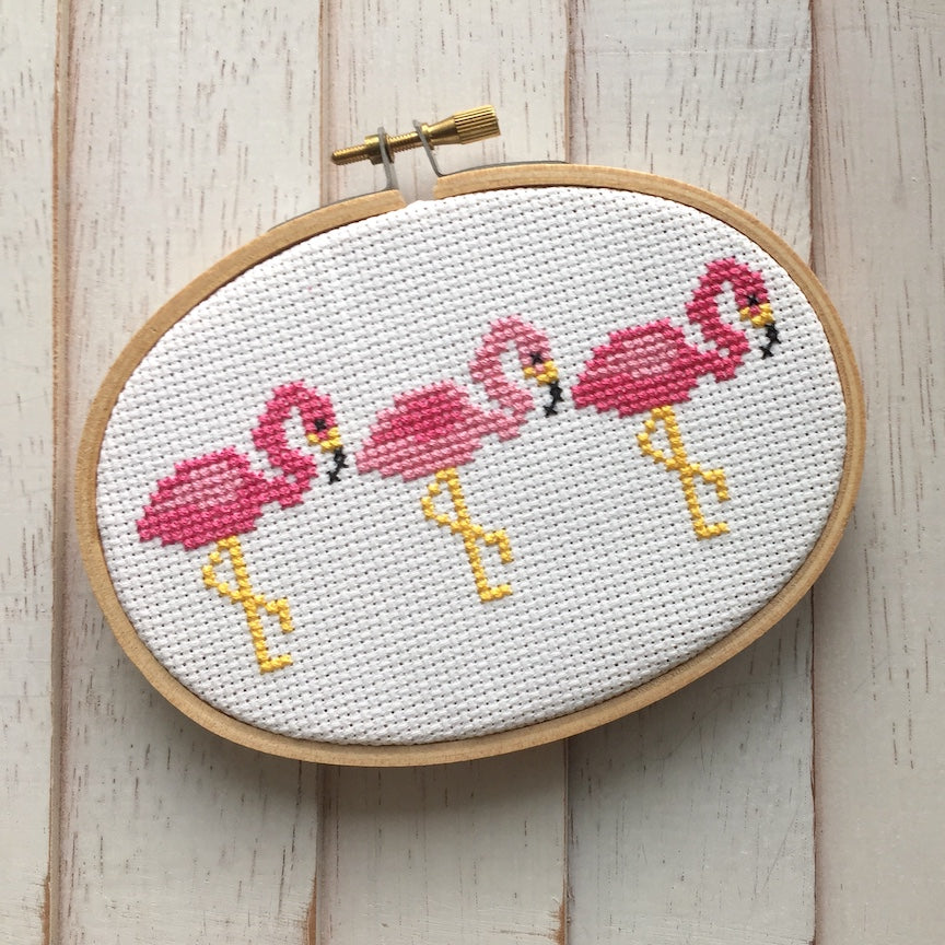 Pink Bird Mini Cross Stitch Pattern