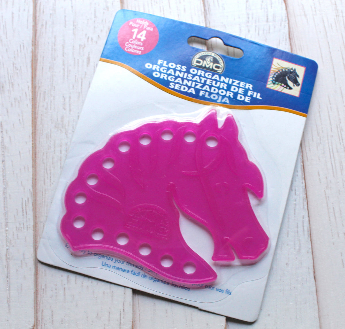 DMC Floss Organizer Pink Horse Spot Colors