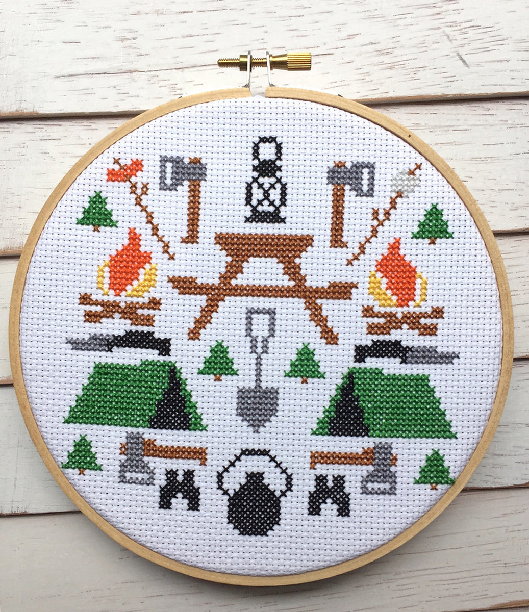 Robots Modern Counted Cross Stitch Digital Pattern – Spot Colors