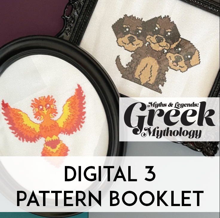 Greek Myths 3 Design Modern Counted Cross Stitch Digital Pattern Book –  Spot Colors