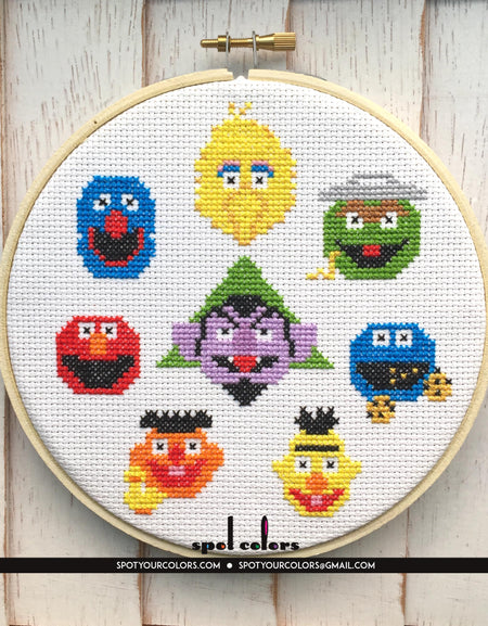 Sesame Street Counted Cross Stitch Pattern DOWNLOAD Intermediate