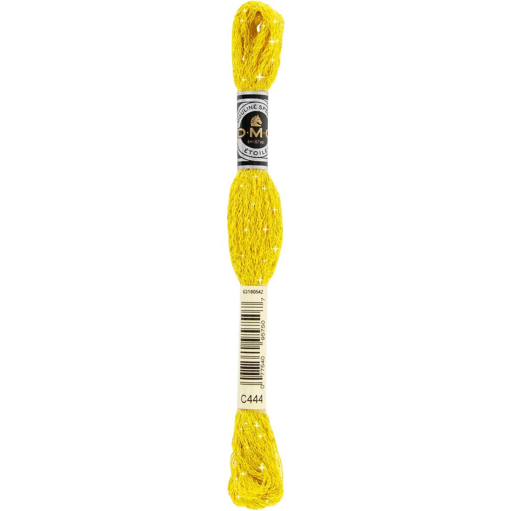 C444 Dark Lemon - DMC 6-Strand Etoile Embroidery Floss 8.7yd