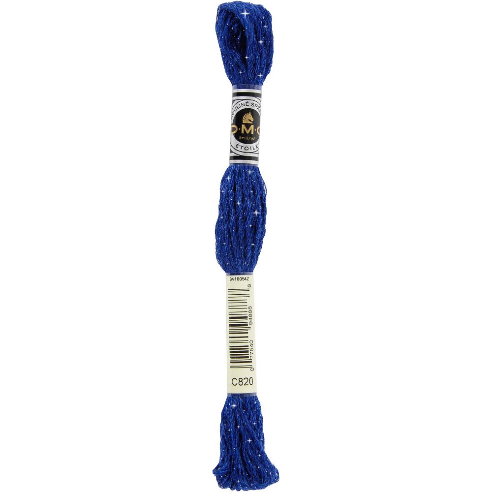 C820 Very Dark Royal Blue- DMC 6-Strand Etoile Embroidery Floss 8.7yd