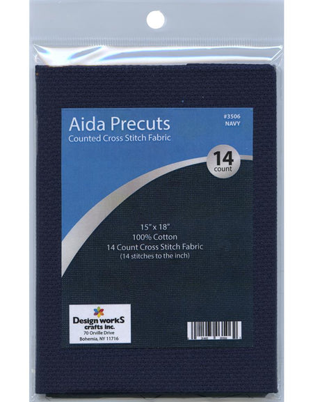 Design Works - 14 Count Aida 15"x18" - Navy Blue