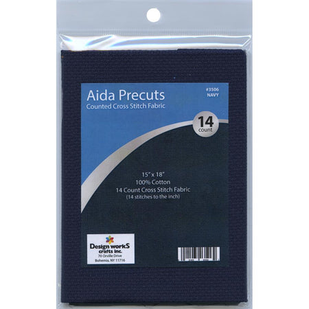 Design Works - 14 Count Aida 15"x18" - Navy Blue