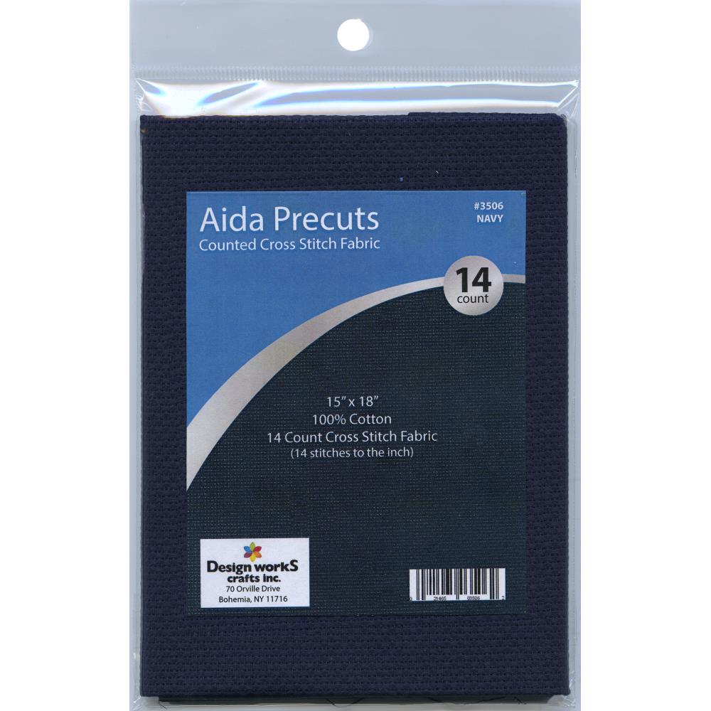 Design Works - 14 Count Aida 15"x18" - Navy Blue