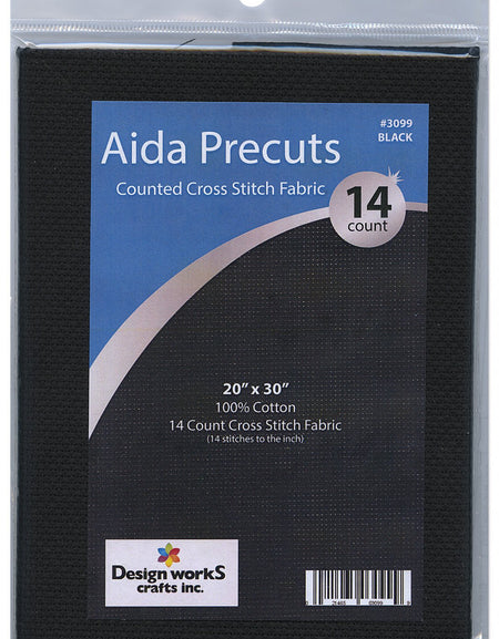 Design Works - 14 Count Aida 20"x30" - BLACK