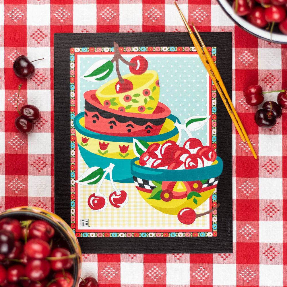 Mary's Cherries Mary Engelbreit Paint-by-Number Kit