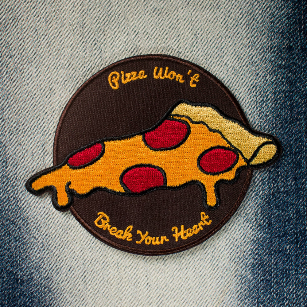 Pizza Won't Break Your Heart Embroidered Patch