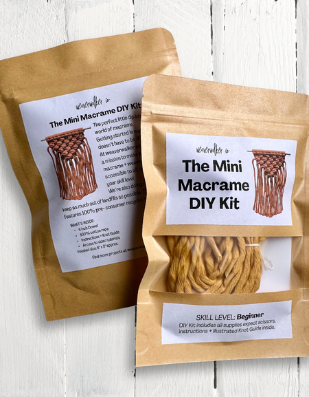 Mini Macrame DIY kit | kid + beginner friendly - Ocher