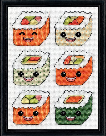 Design Works Happy Sushi Cross Stitch Kit