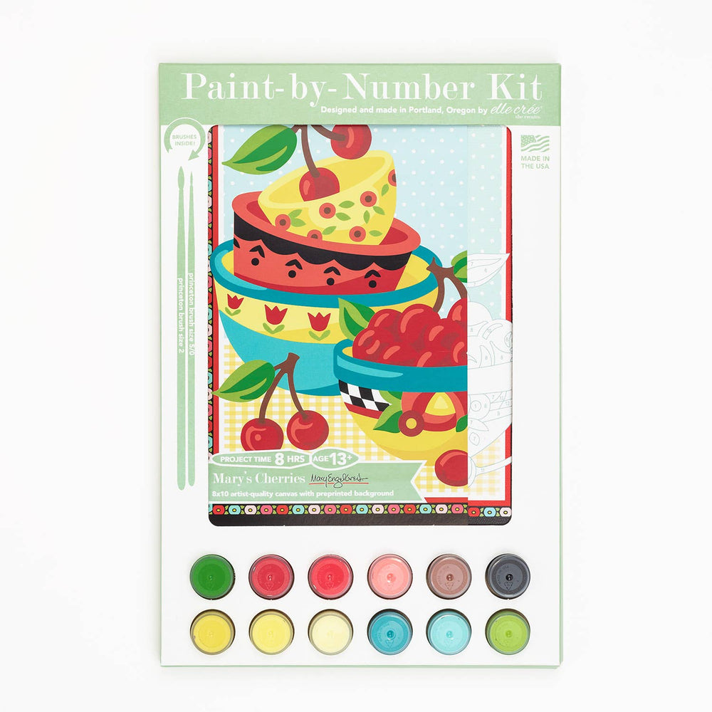 Mary's Cherries Mary Engelbreit Paint-by-Number Kit