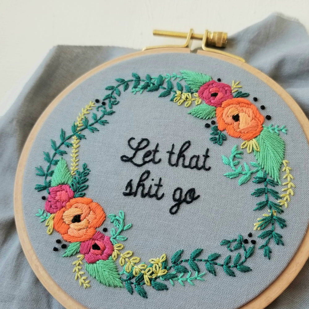Rose Wreath Beginner Embroidery Kit