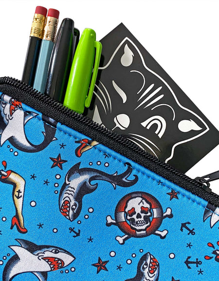 Shark Bite Zip Project Pouch