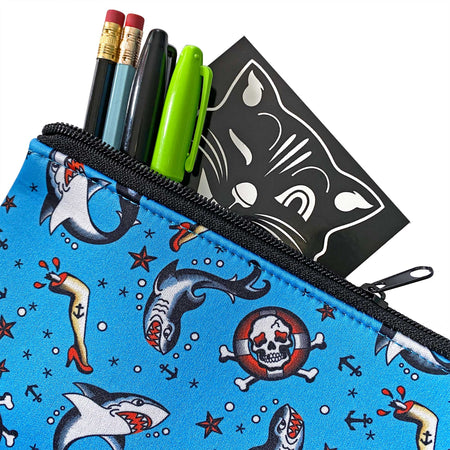 Shark Bite Zip Project Pouch