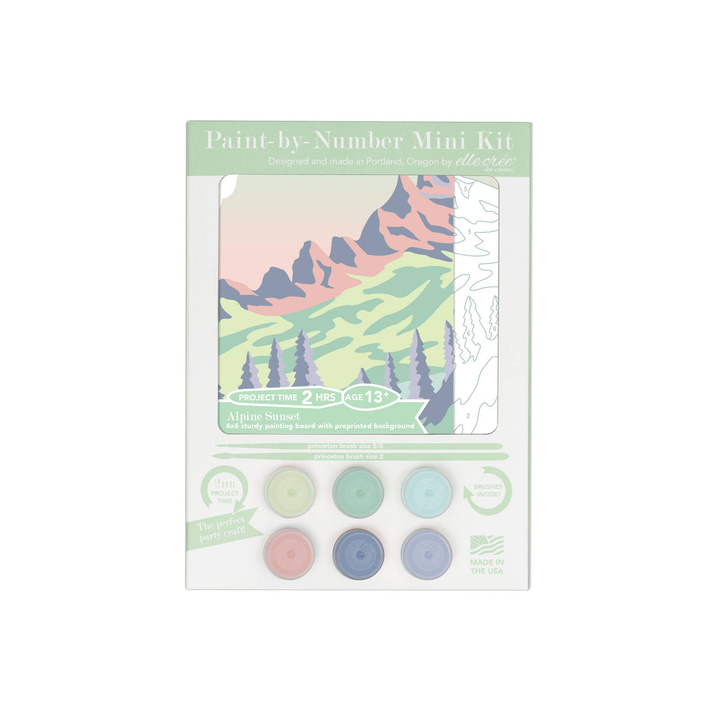 Alpine Sunset MINI Paint-by-Number Kit