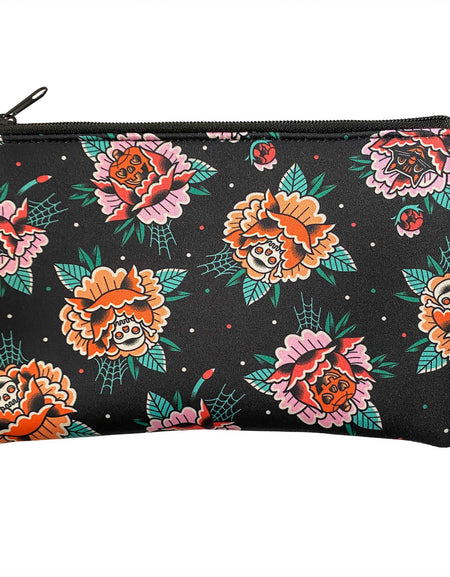 Creepy Peonies Zip Project Pouch