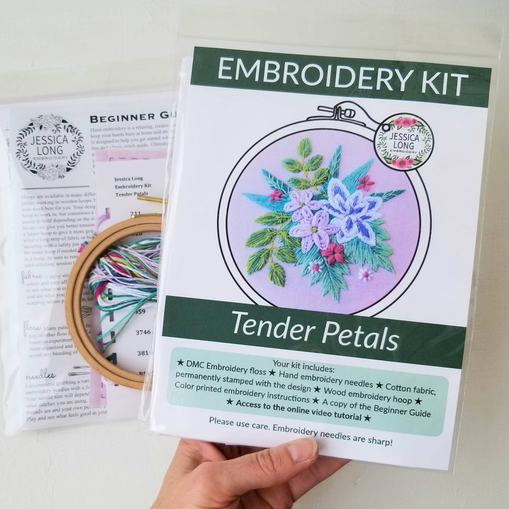 Tender Petals Beginner Embroidery Kit
