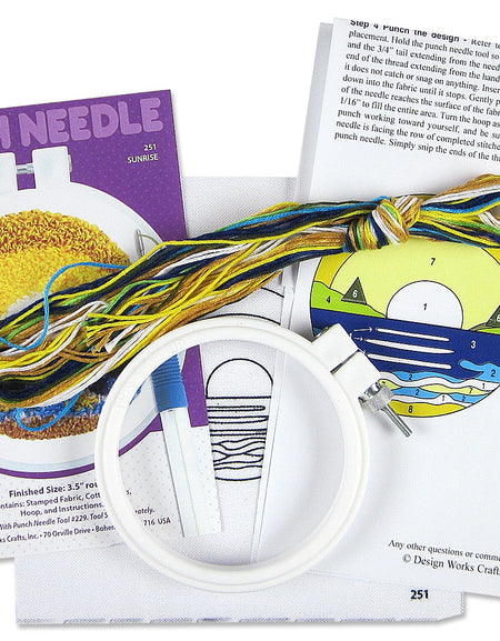 Sunrise Punch Needle Kit 3.5"