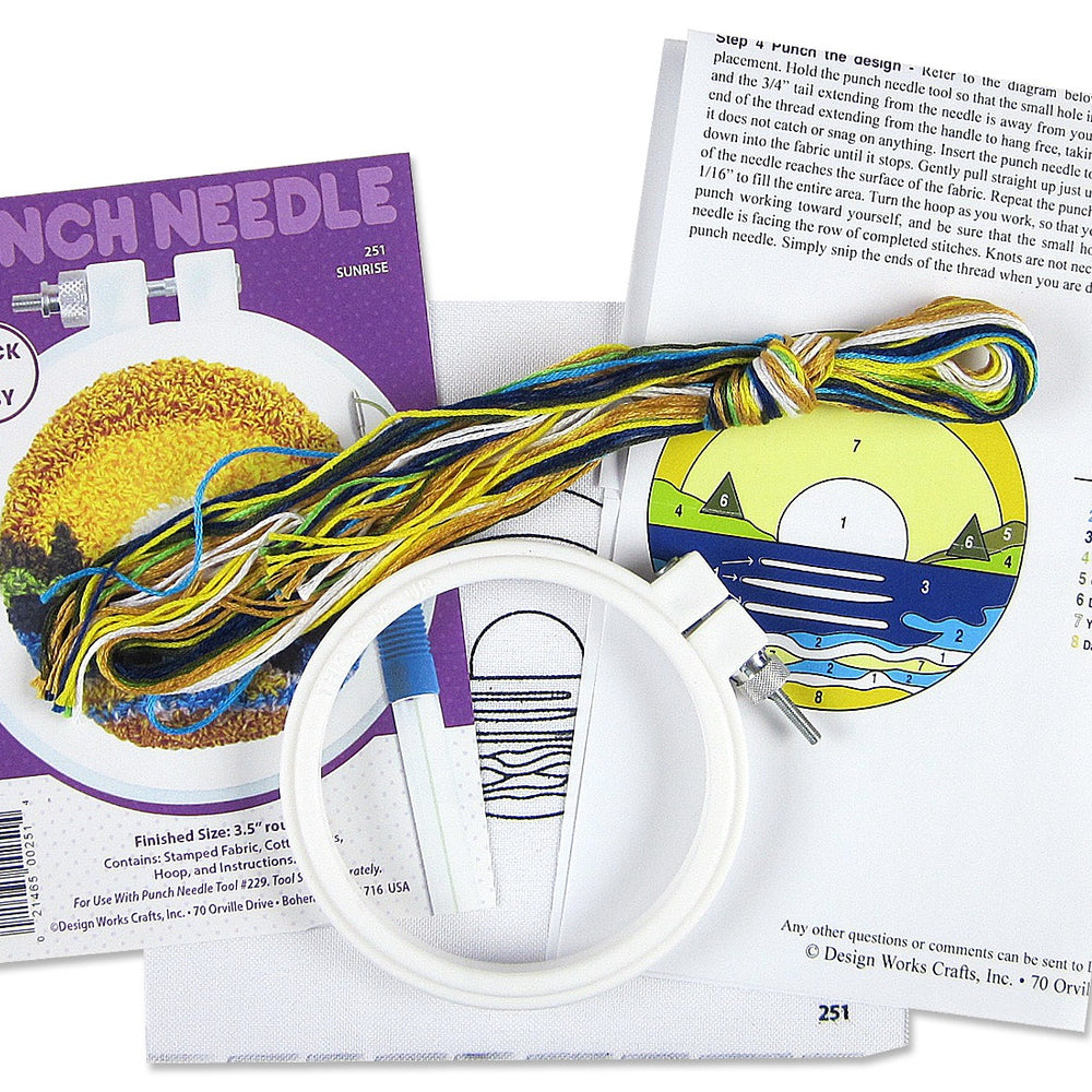 Sunrise Punch Needle Kit 3.5"