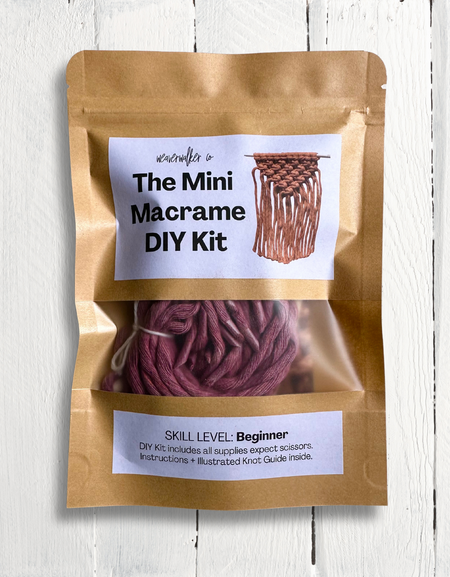 Mini Macrame DIY kit | kid + beginner friendly: Rosewood