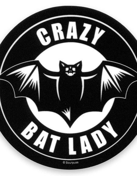 SOURPUSS CRAZY BAT LADY STICKER