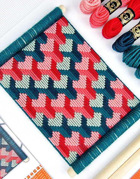 Bargello Tapestry Kit, Geometric Wall Hanging Bargello Kit