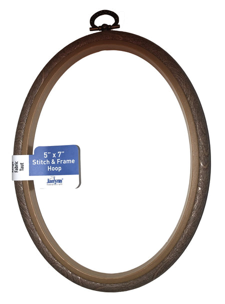 Oval Flex Embroidery Hoops 5" x 7"