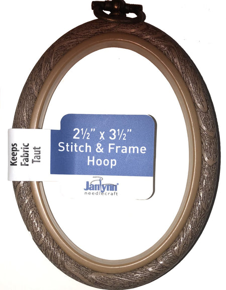 Oval Flex Embroidery Hoops 2.5" x 3.5"