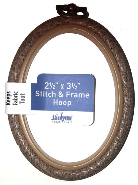 Oval Flex Embroidery Hoops 2.5" x 3.5"