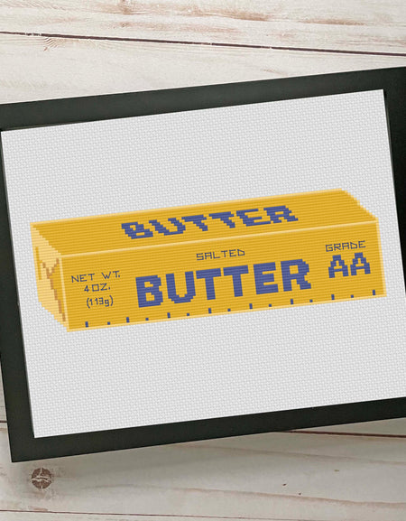 Butter Stick Counted Cross Stitch Pattern DOWNLOAD