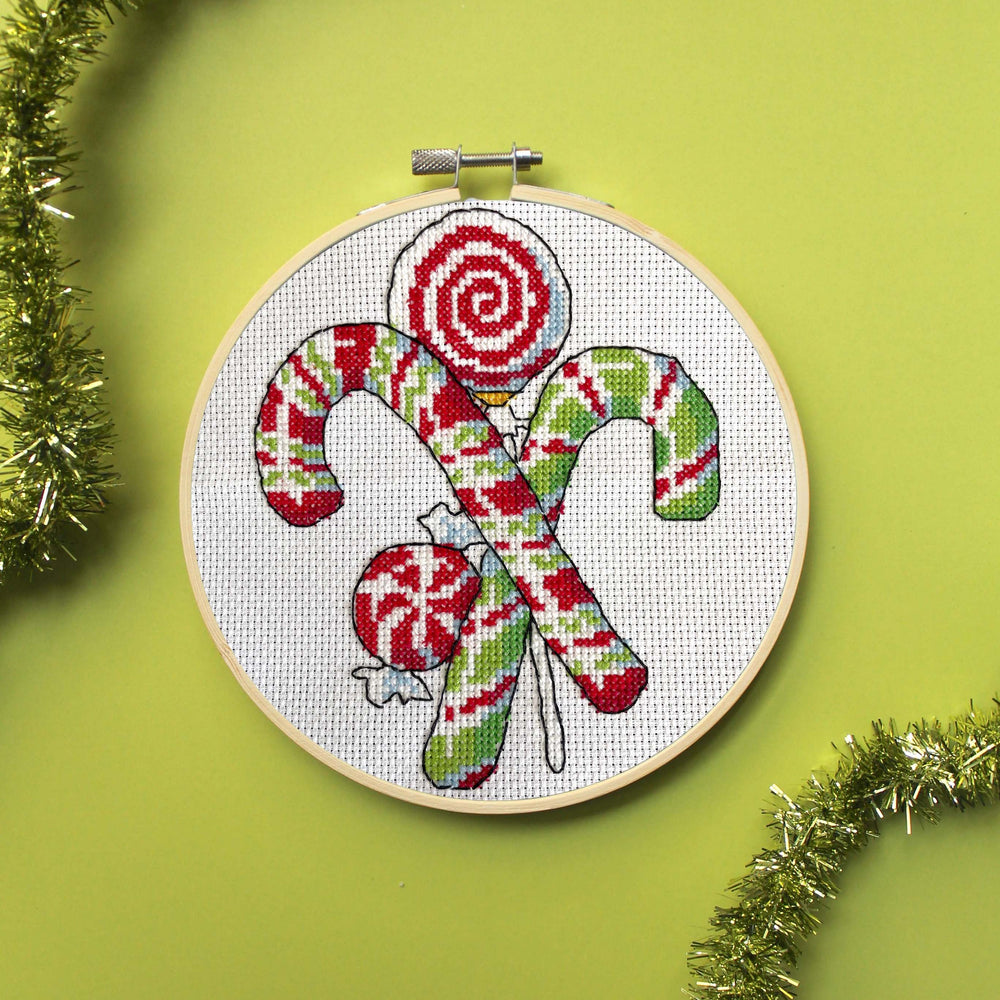Candy Canes by Mary Engelbreit Counted Cross Stitch DIGITAL Pattern