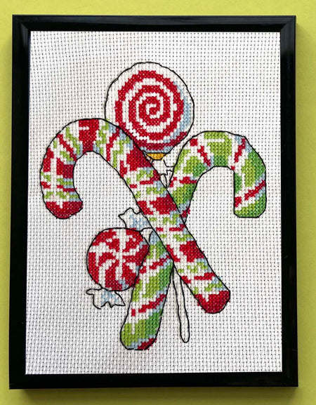 Candy Canes by Mary Engelbreit Counted Cross Stitch DIGITAL Pattern