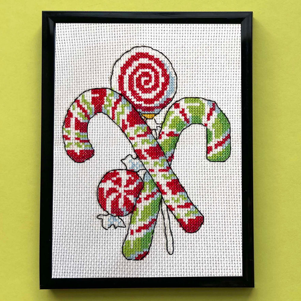 Candy Canes by Mary Engelbreit Counted Cross Stitch DIGITAL Pattern
