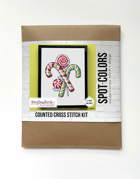 Candy Canes by Mary Engelbreit Counted Cross Stitch DIY KIT