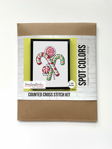 Candy Canes by Mary Engelbreit Counted Cross Stitch DIY KIT
