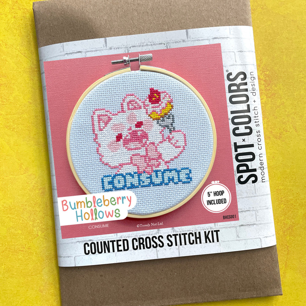 Consume by Bumbleberry Hollows Counted Cross Stitch DIY KIT