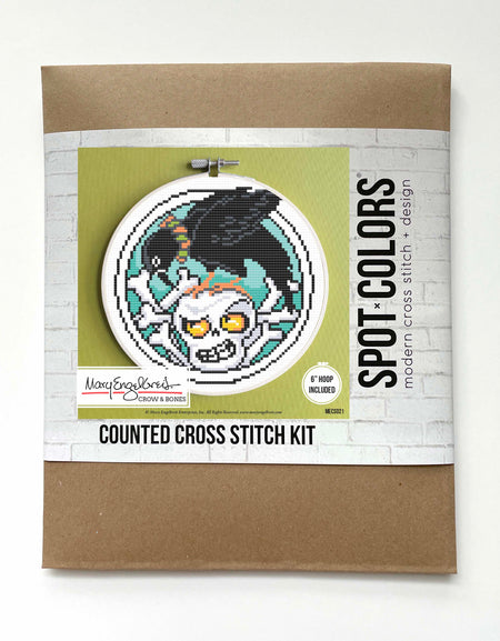 Crow & Bones by Mary Engelbreit Counted Cross Stitch DIY KIT