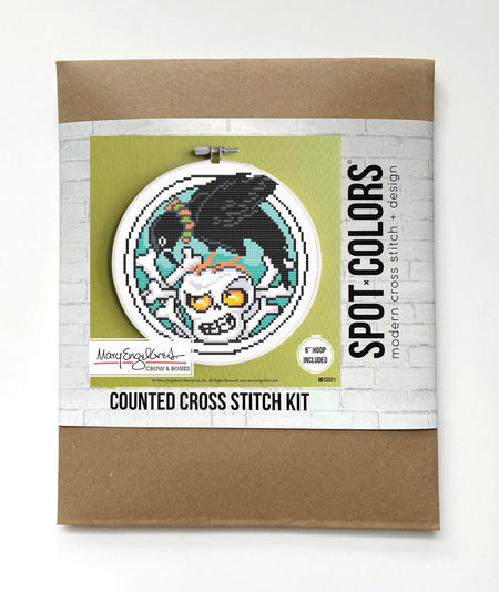 Crow & Bones by Mary Engelbreit Counted Cross Stitch DIY KIT