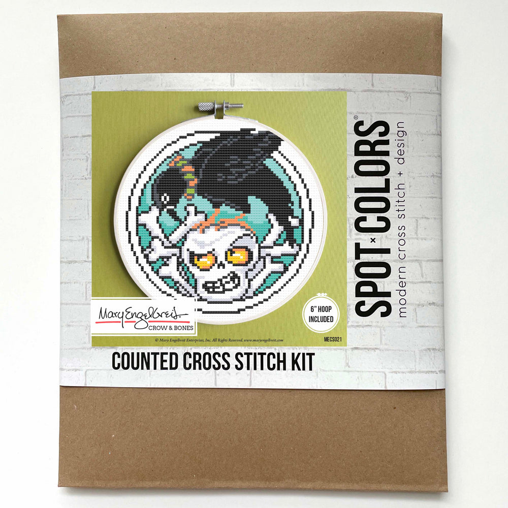 Crow & Bones by Mary Engelbreit Counted Cross Stitch DIY KIT