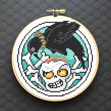 Crow & Bones by Mary Engelbreit Cross Stitch Digital Download Pattern