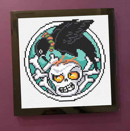 Crow & Bones by Mary Engelbreit Cross Stitch Digital Download Pattern