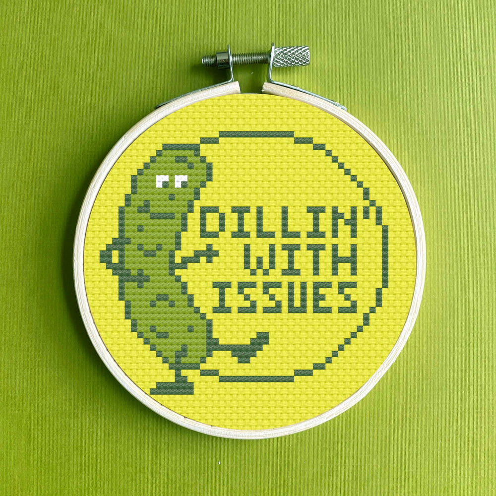 Dill Pickle Cross Stitch Kit