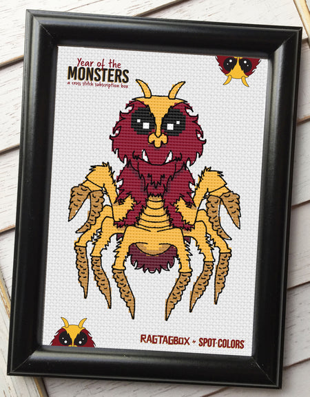 Gerard Monster Counted Cross Stitch Pattern - February Monster